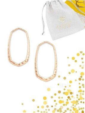 Kendra Scott Rose Gold Zorte Open Frame Earrings